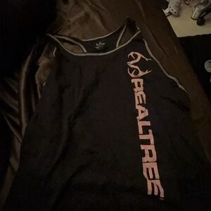 Realtree Black Tank with Pink Logo